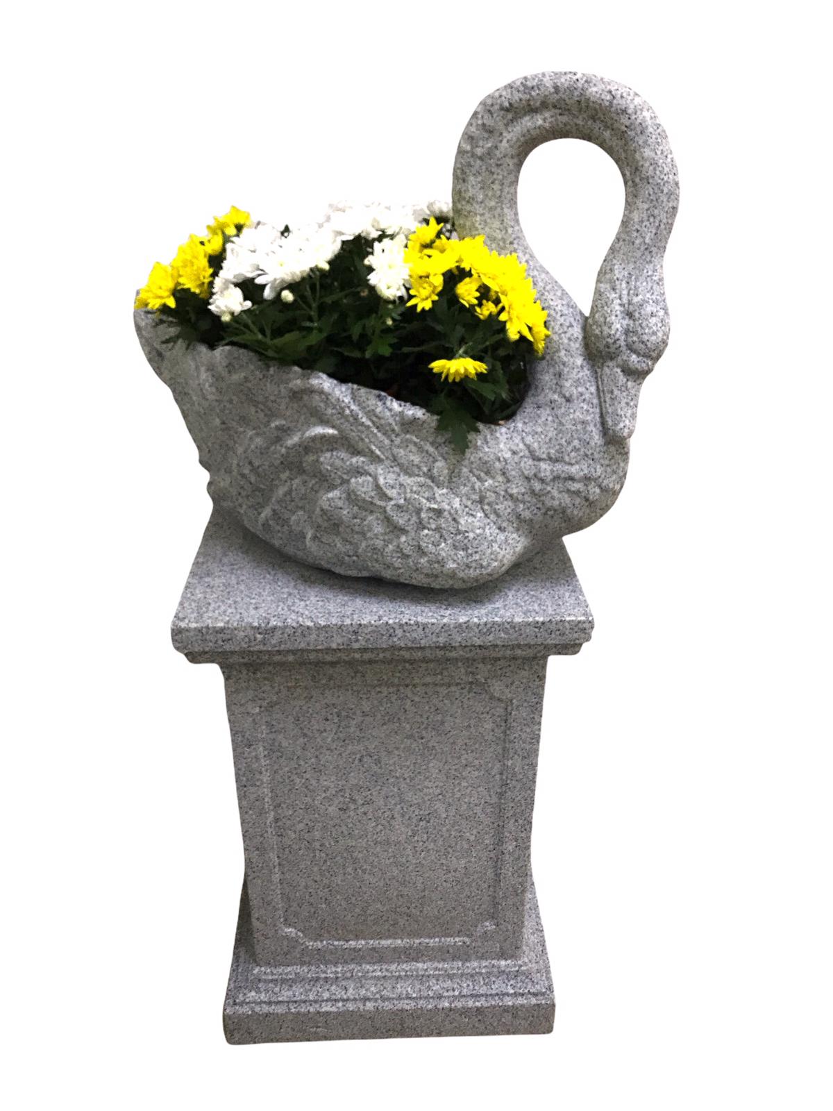 Samo Gray Stone Pot Stand H70.5cm