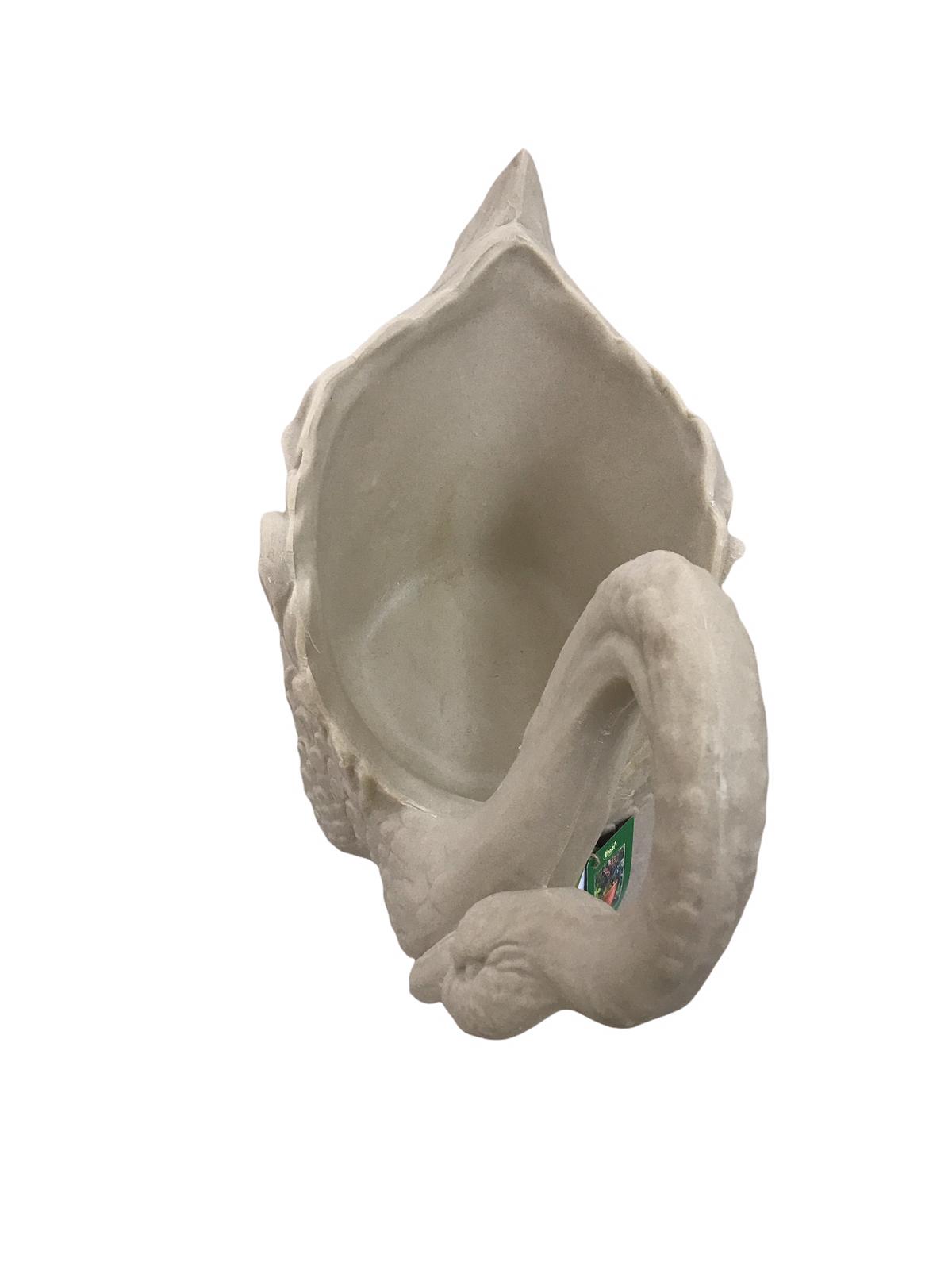 Swan Lime Stone Plastic Pot H51cm-3
