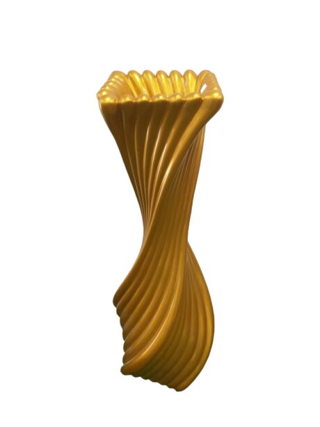 GRP DANCING QUEEN POT H110 x W28cm GOLD