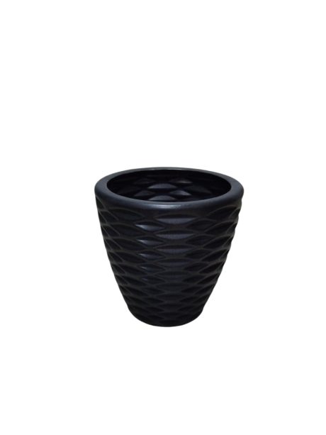 Plastic Pots Rhombos H22cm x W22cm Black
