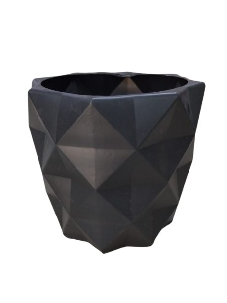 Plastic Pots Diamond H52cm x W55cm Black