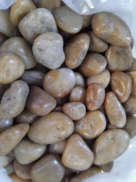 Pebble Stone AAA Polished Yellow 1-2cm 20kg