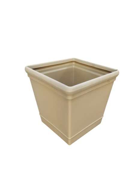 Rosa Fiber Pot Square H50xW50cm Lime Stone