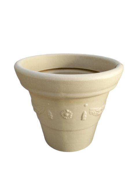 Regina Fiber Round Pot H55cm x Dia55cm lime stone