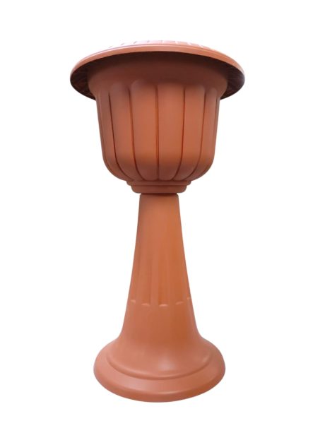 Spanish Cotta/white Cup Pot H82X48cm